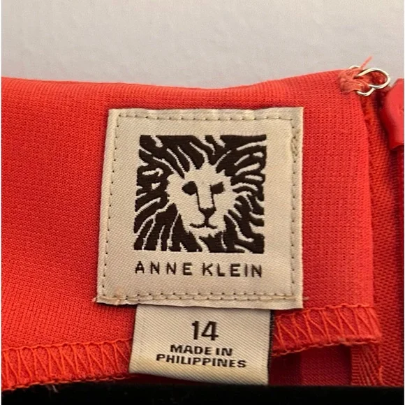Anne Klein Day Dress Salmon Pink Size 14 - Picture 5 of 7